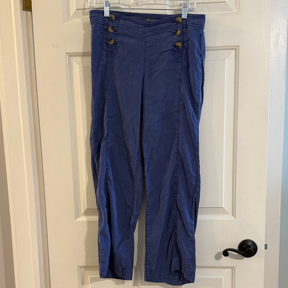 Anthropologie blue Button-Detail Pants